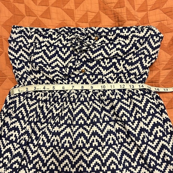 Gap Chevron Cotton Maxi Dress Size Large - Picture 5 of 11